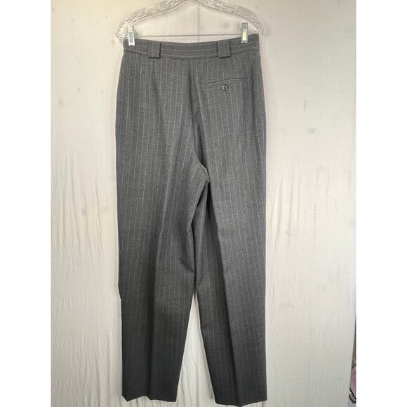 Camden Classics women's dark gray pinstripe wool pants, size 12 - Picture 4 of 9